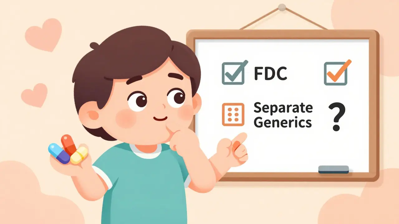 De Facto Combinations: Why Some Patients Take Separate Generics Instead of FDCs