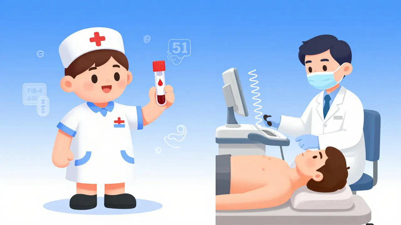 Comparison of blood test and FibroScan diagnostics
