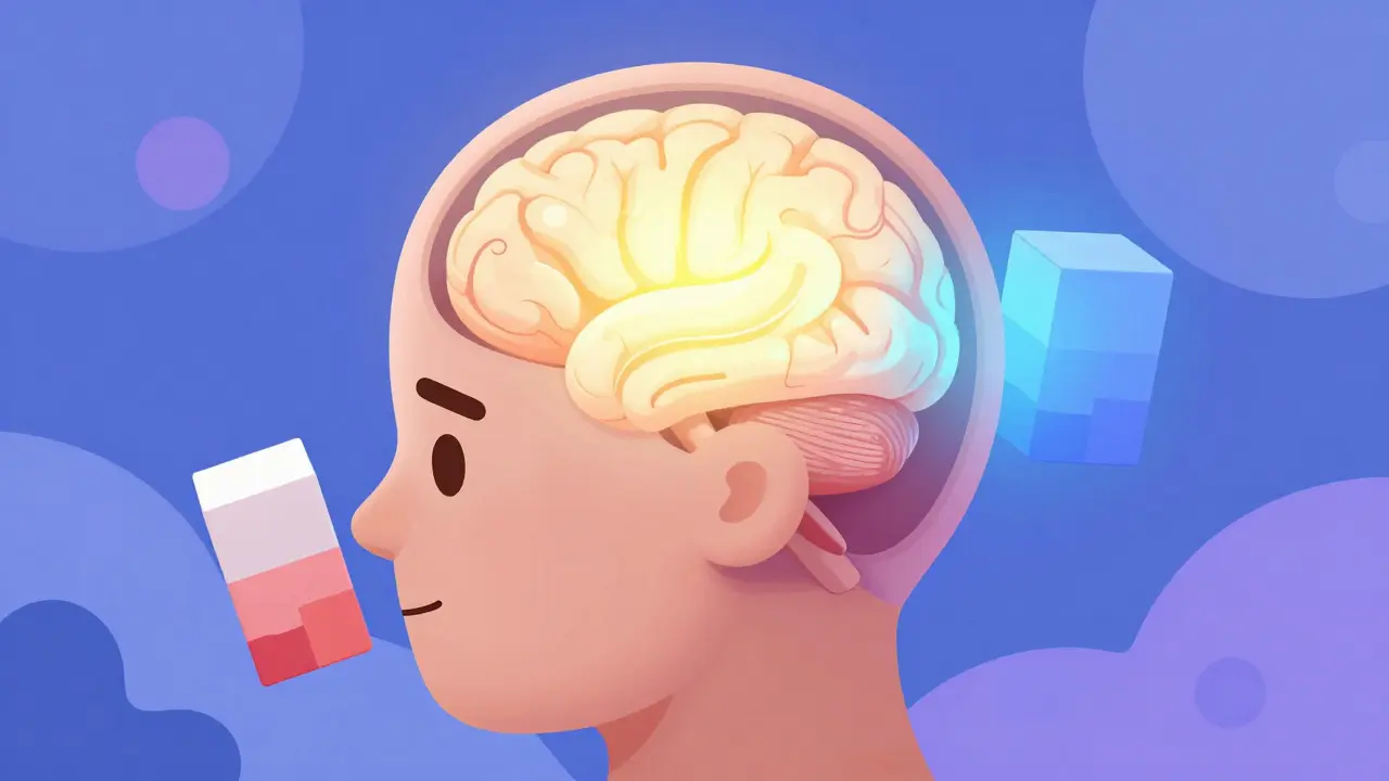 Illustration of a brain reacting differently to branded vs generic items